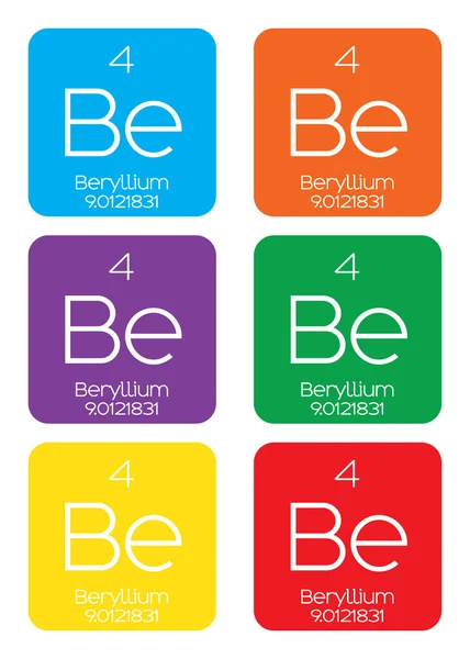 Informative Illustration des periodischen Elements - Beryllium — Stockvektor