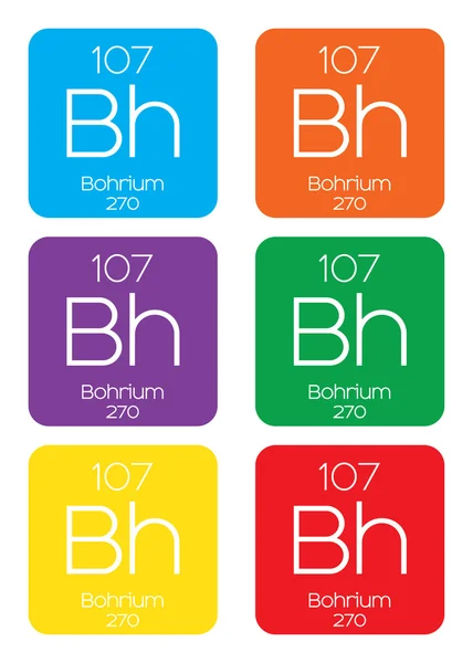 Информационная иллюстрация периодического элемента - Бохриум — стоковый вектор
