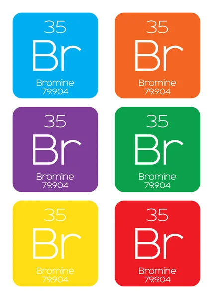 Informative Illustration des periodischen Elements - Brom — Stockvektor