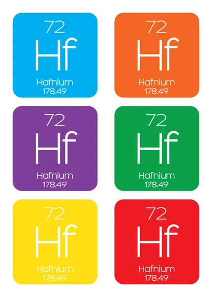 Информационная иллюстрация периодического элемента - Hafnium — стоковый вектор