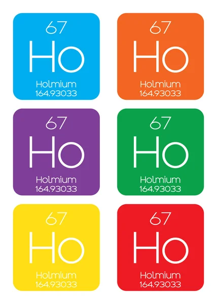 Informacyjny ilustracja okresowe elementu -: Holmium — Wektor stockowy