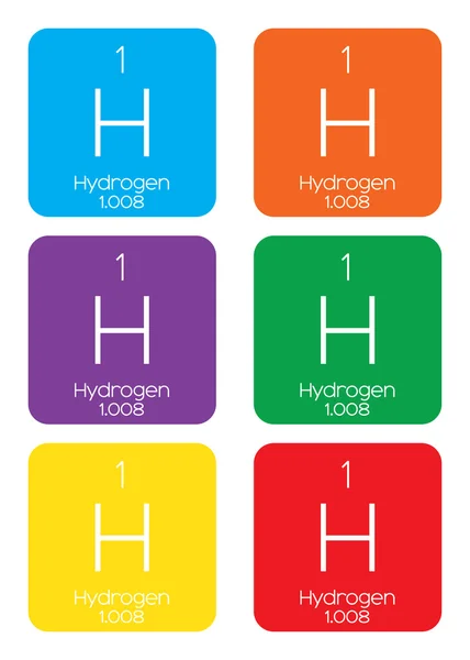 Illustration informative de l'élément périodique - Hydrogène — Image vectorielle