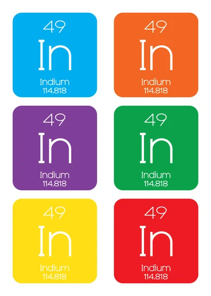 Ilustración informativa del elemento periódico - Indium — Archivo Imágenes Vectoriales