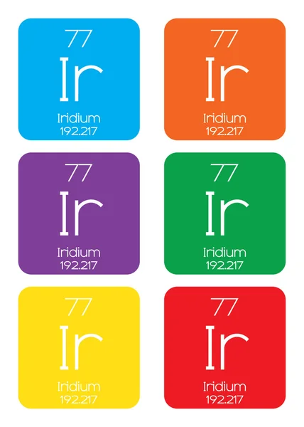 Dönemsel eleman - iridyum bilgilendirici çizimi — Stok Vektör