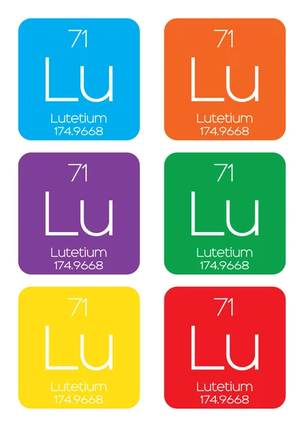 Информационная иллюстрация периодического элемента - Lutetium — стоковый вектор