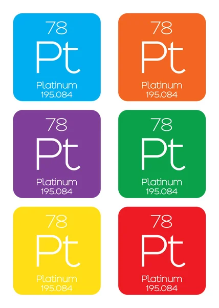 Informacyjny ilustracja okresowe elementu - Platyna — Wektor stockowy