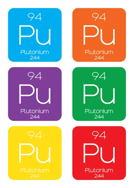 Informativní obrázek prvku periodické - Plutonium — Stockový vektor