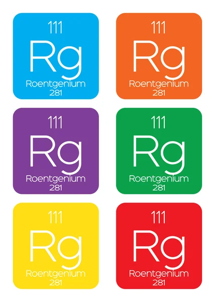 Informativní obrázek prvku periodické - Roentgenium — Stockový vektor