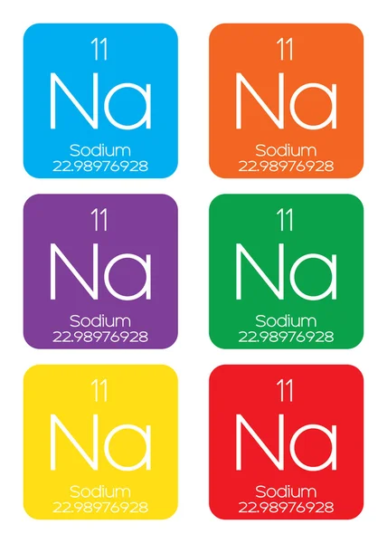 Informatieve illustratie van het periodieke Element - natrium — Stockvector