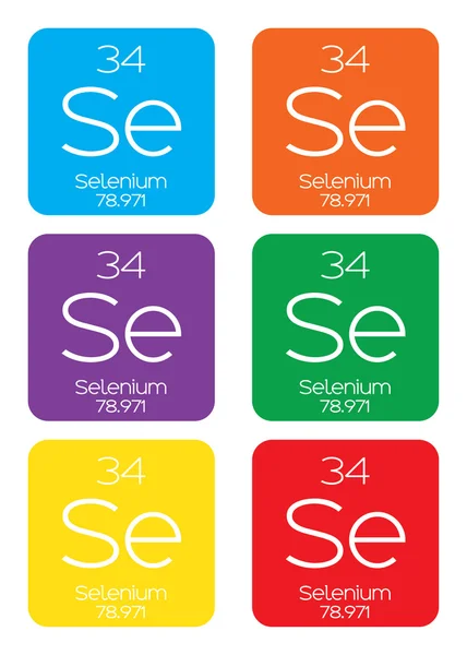 Illustrazione informativa dell'elemento periodico - Selenio — Vettoriale Stock