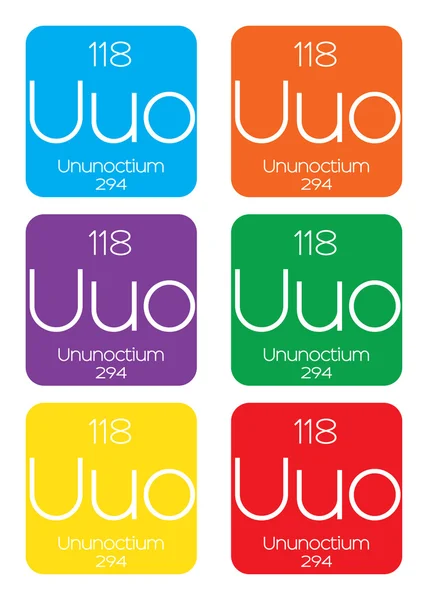 翔实的插图的定期的元素-Ununoctium — 图库矢量图片