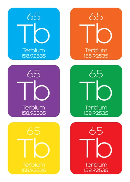 Informacyjny ilustracja okresowe elementu -: Terbium — Wektor stockowy