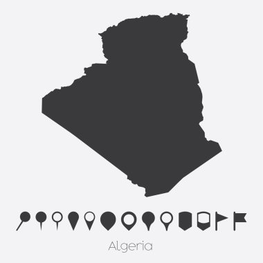 Cezayir ülkenin işaretçiler ile göster