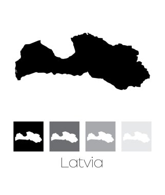 Letonya 'nın haritası