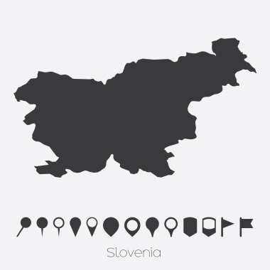 Ülke Slovenya işaretçiler ile göster