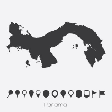 Ülke Panama işaretçiler ile göster