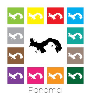 Rengarenk ülke Panama Haritası