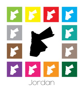 Jordan ülke alacalı Haritası