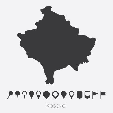 Kosova'nın ülkenin işaretçiler ile göster