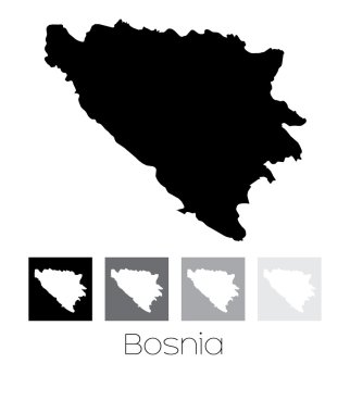 Bosna ülkenin Haritası
