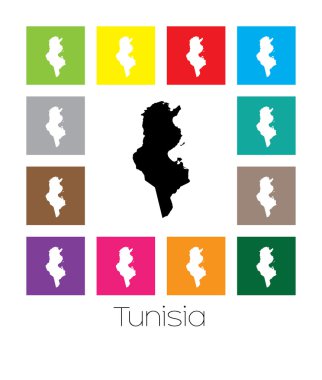 Tunus ülke alacalı Haritası