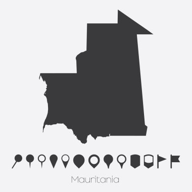 Moritanya ülkenin işaretçiler ile göster