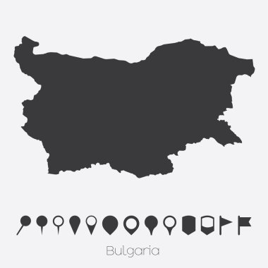 Bulgaristan ülke işaretçiler ile göster