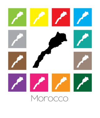 Fas ülke alacalı Haritası