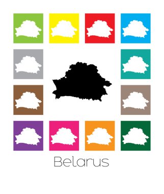 Beyaz Rusya ülke alacalı Haritası