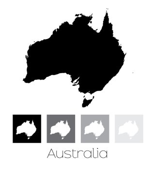 Avustralya 'nın haritası.