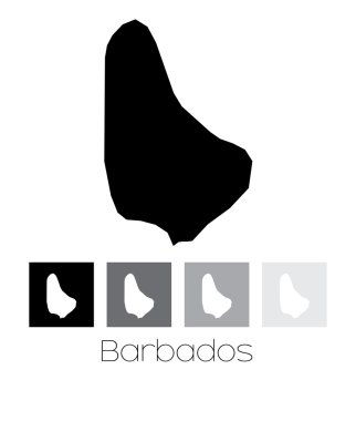 Barbados ülkesinin haritası