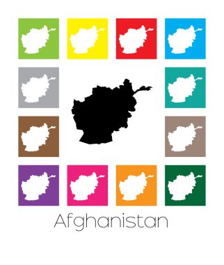 Afganistan'ın ülke alacalı Haritası