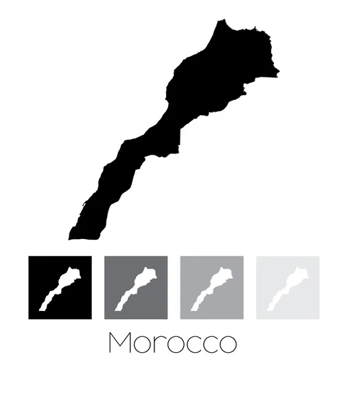 Карта страны Марокко — стоковый вектор