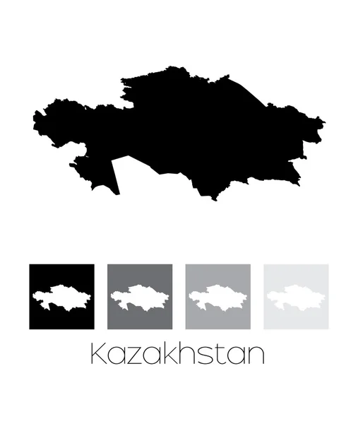 Map of the country of Kazakhstan — Stock Vector