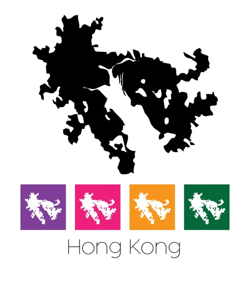 Map of the country of Hong Kong — Stock Vector