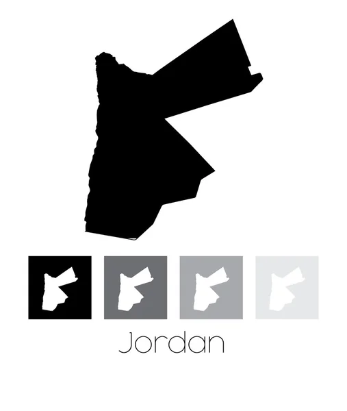 Mapa země Jordan — Stockový vektor