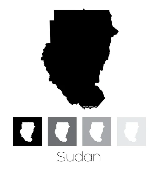 Karte des sudanesischen Landes — Stockvektor