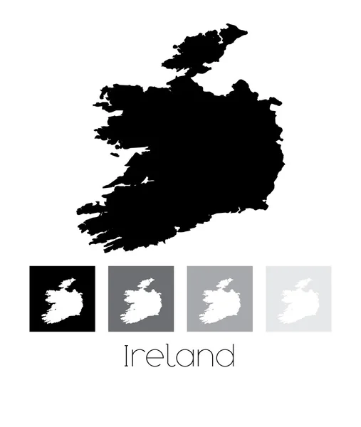 Mapa del país de Irlanda — Vector de stock