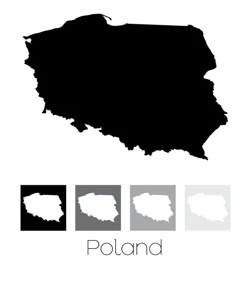 Map of the country of Poland — Stock Vector