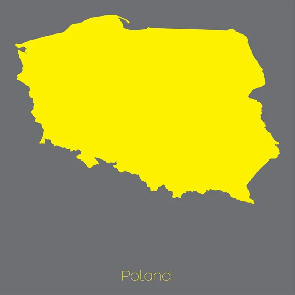 Mapa del país de Polonia — Archivo Imágenes Vectoriales