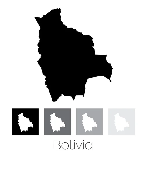 Carte du pays de Bolivie — Image vectorielle