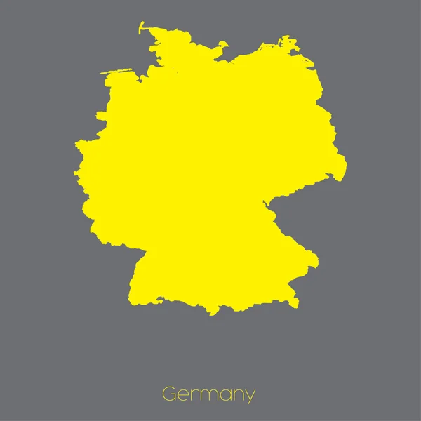 Mappa del paese di Germania — Vettoriale Stock