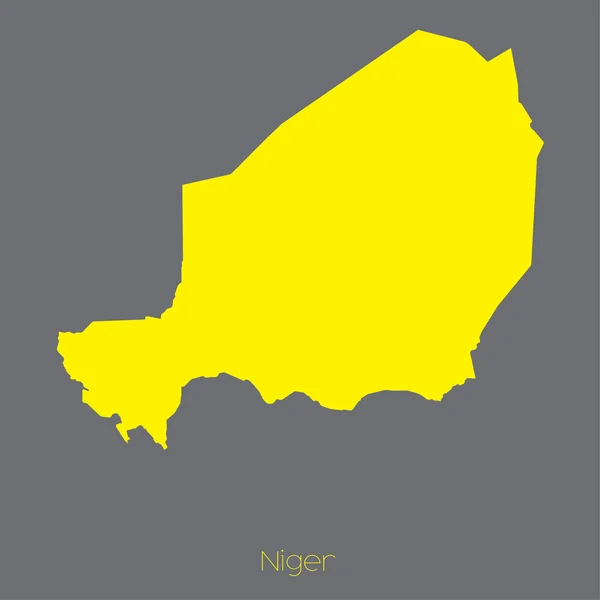 Mapa země Niger — Stockový vektor