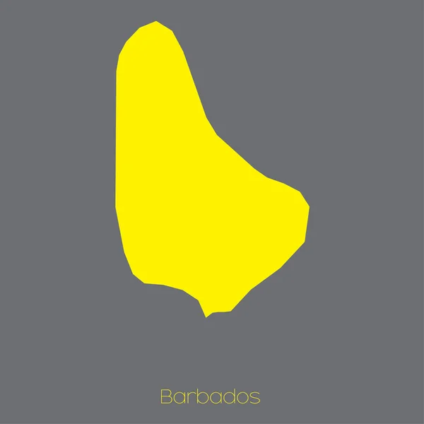 Kaart van het land van barbados — Stockvector