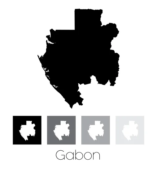 Carte du pays du Gabon — Image vectorielle