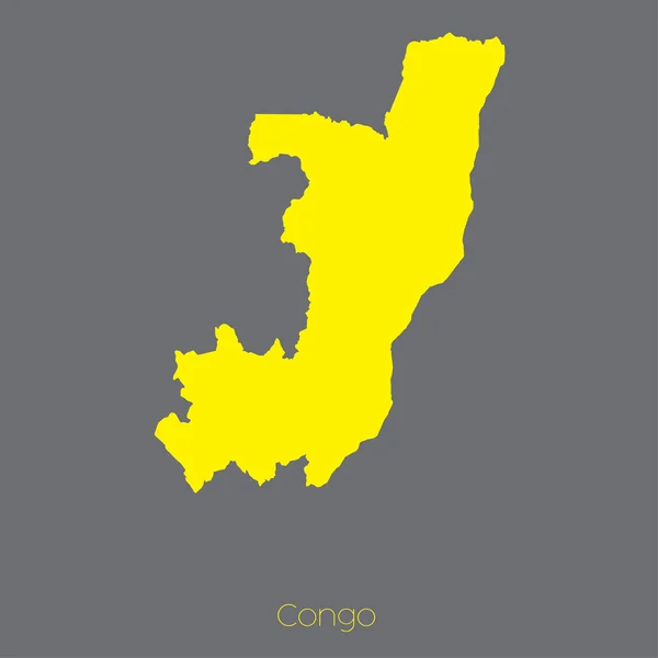 Kaart van het land van Congo — Stockvector