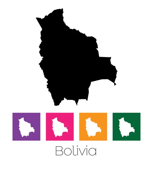 Kaart van het land van Bolivia — Stockvector