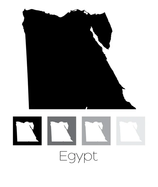 Mapa země Egypt — Stockový vektor