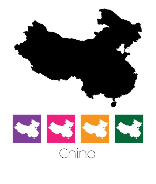 Map of the country of China — Stock Vector