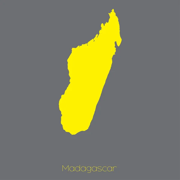 Kaart van het land van Madagaskar — Stockvector